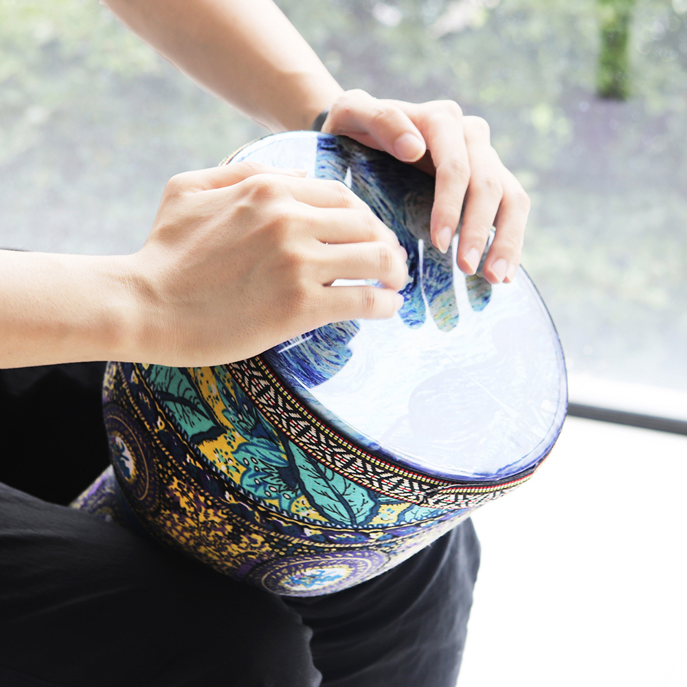 Djembe Hand Drum - طبلة ديمبي أفريقية مقاس 8.5 بوصة،