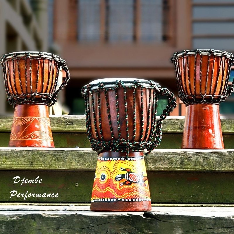 Djembe Hand Drum - طبلة أفريقية صغيرة للمبتدئين من الخشب