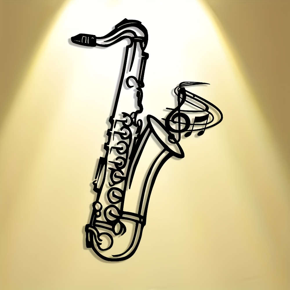لوحة جدارية معدنية على شكل ساك - مراجعة Musical Instrument Image وسعره