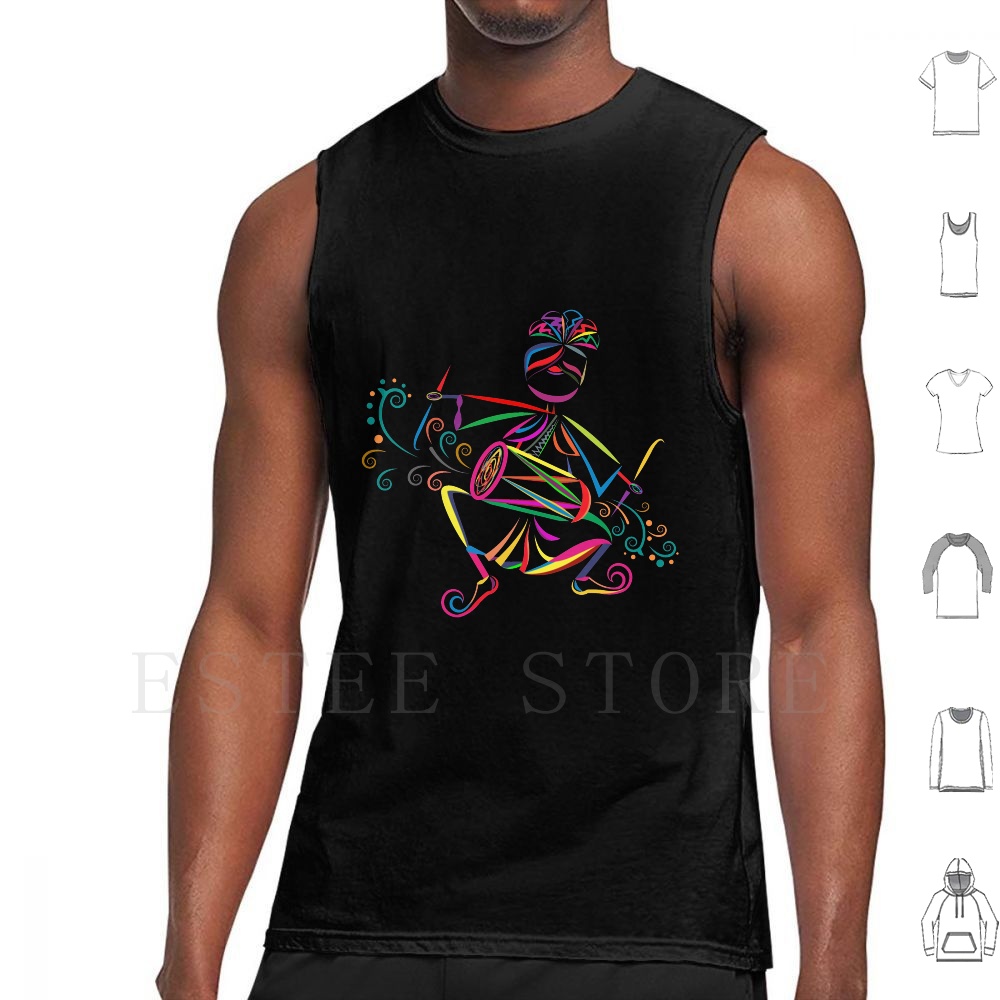 Dhol Player Tank Tops Vest Sle - مراجعة Musical Instrument Of India وسعره