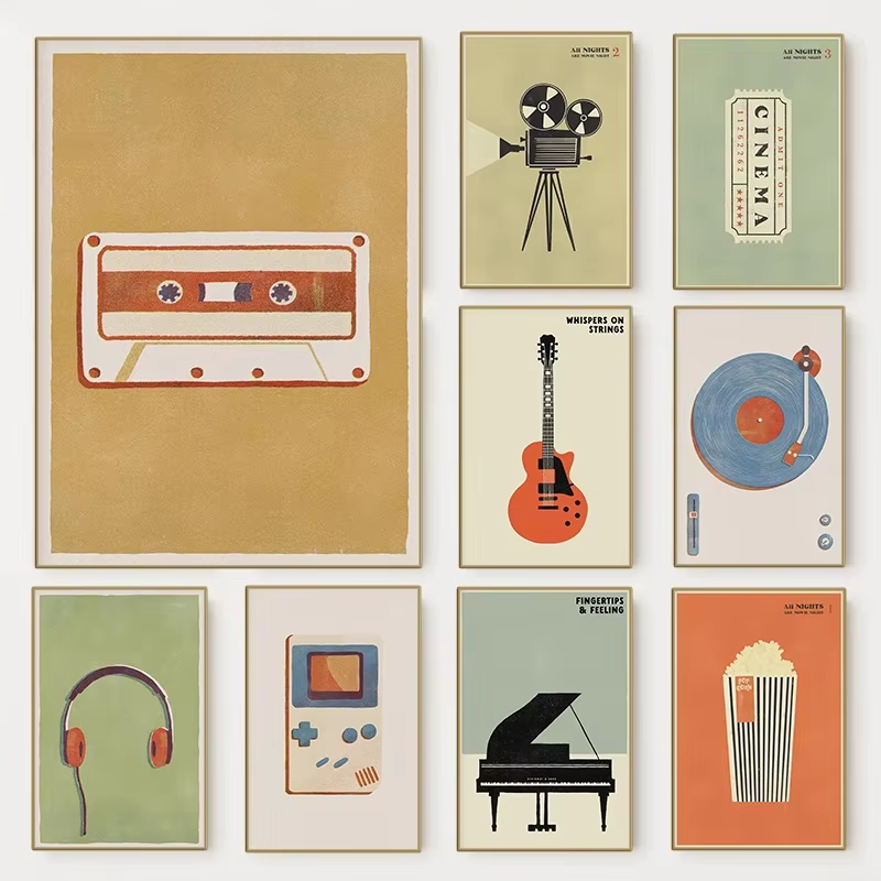 ملصق موسيقى البوب ​​العتيقة عل - مراجعة Musical Instrument Image وسعره