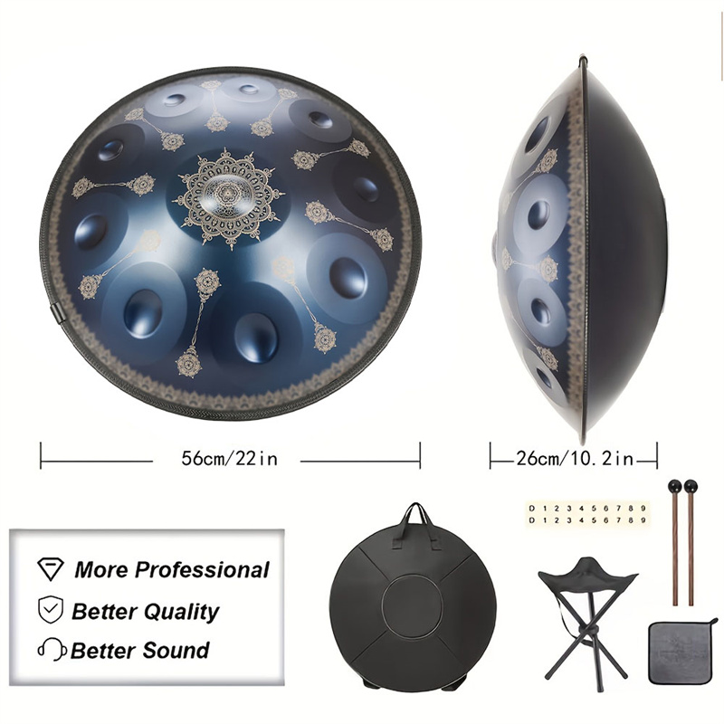 طبل هاندبان بـ 10 نغمات، 22 بو - مراجعة Musical Instrument Sounds وسعره