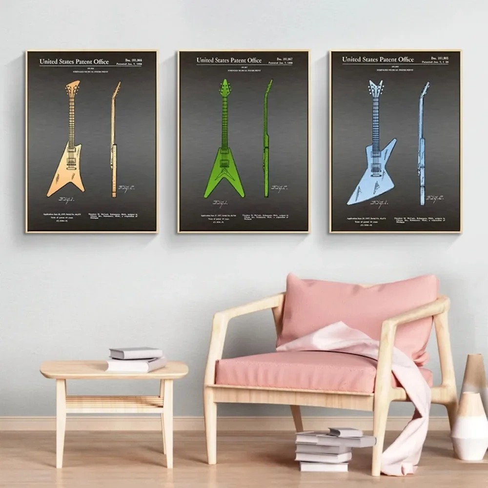 ملصق تشريح للغيتار الكهربائي ، - مراجعة Musical Instrument Image وسعره