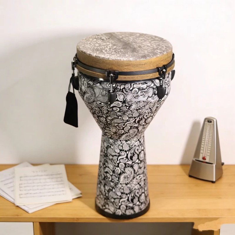 طبلة دجيمبي خشبية صديقة للبيئة - مراجعة Djembe Hand Drum وسعره