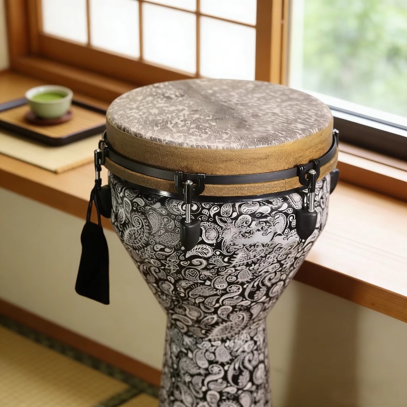 طبلة دجيمبي خشبية صديقة للبيئة - مراجعة Djembe Hand Drum وسعره
