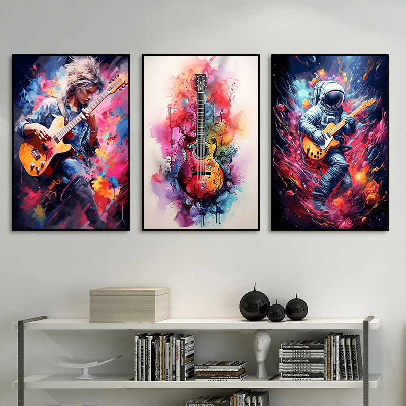 لوحات فنية تجريدية ملونة بدون  - مراجعة Musical Instrument Image وسعره
